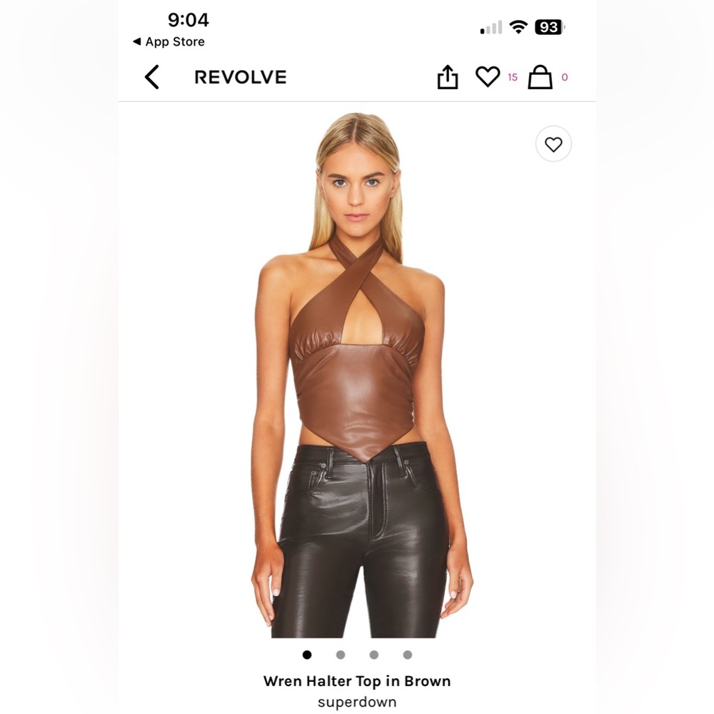 Superdown brown leather corset top from revolve